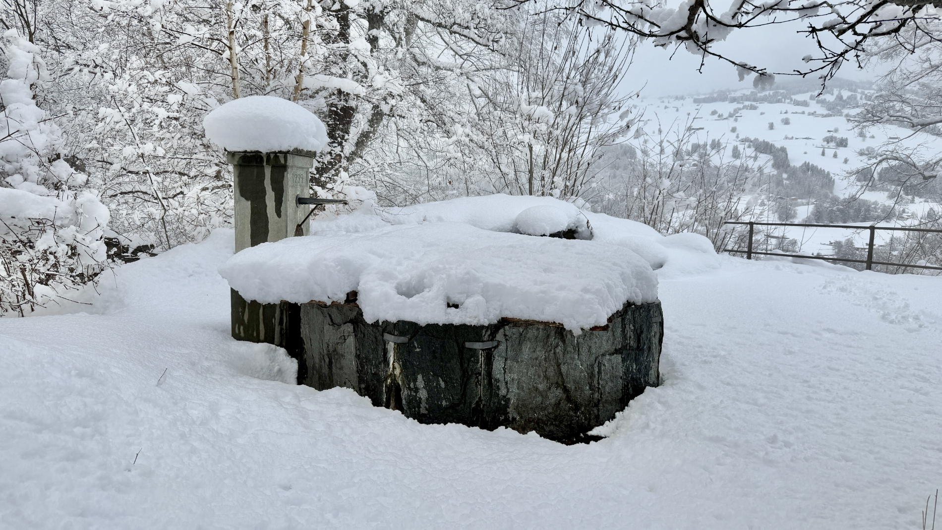 Pano Brunnen Winter